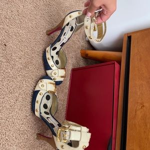 Christian Lacroix denim heel